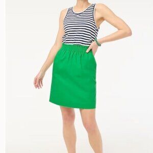 J Crew Linen Blend Pull On Kelly Green Skirt Size 18 NWOT